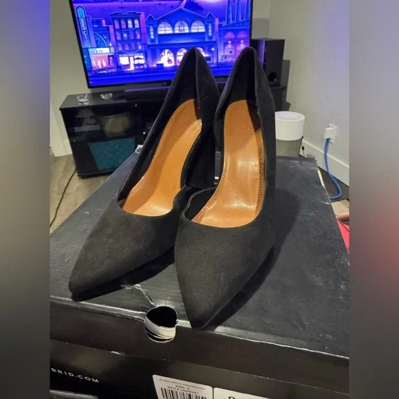 ASOS Black Suede Block heels - Picture 2 of 6